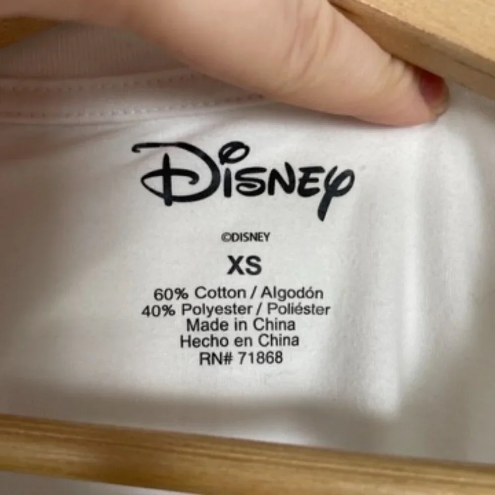 DISNEY Mickey and Friends Adult XS White Cotton T-shirt - Picture 5 of 7